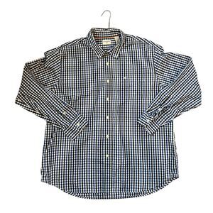 Dockers long sleeve, button down casual blue & black check shirt, men's size XL